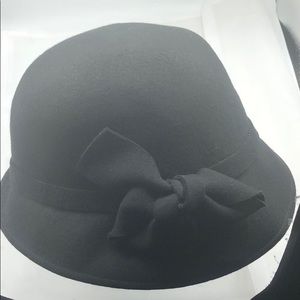 Toucan Collection Black Wool Fedora Hat Women’s One Size